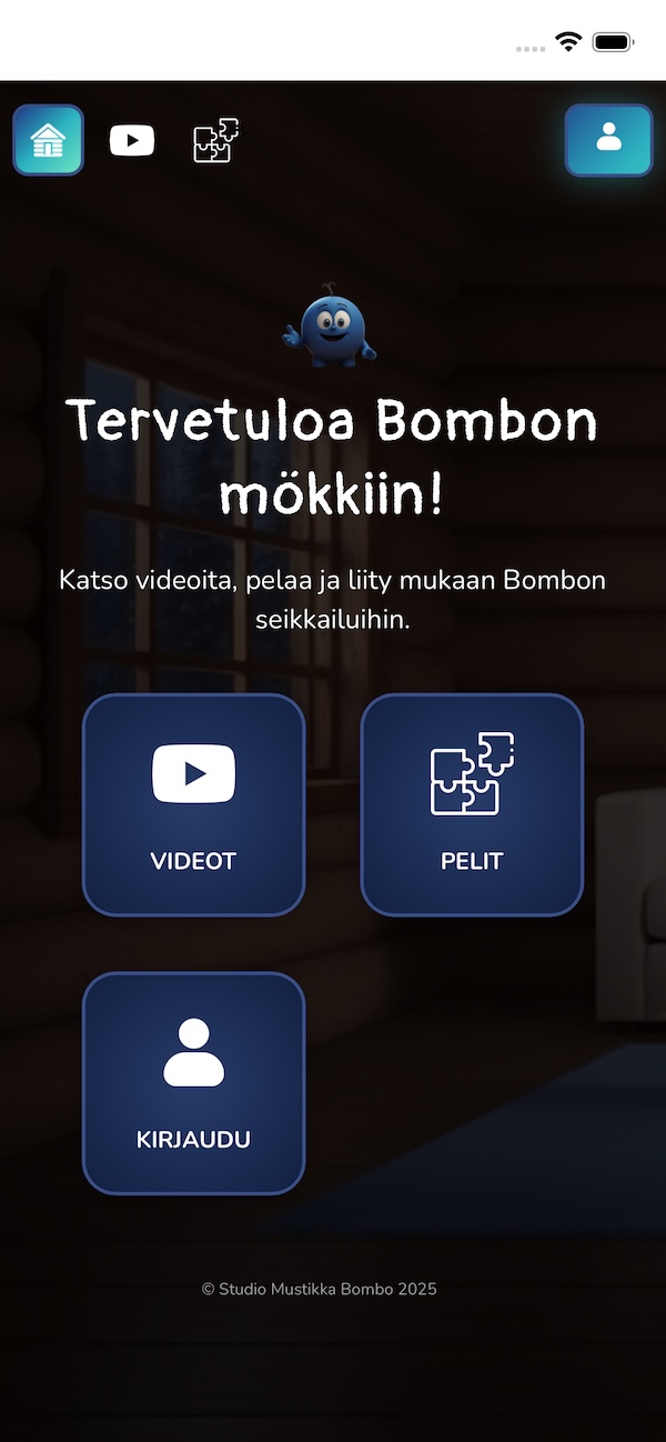 Bombon Mökki ilman selaimen osoitepalkkia